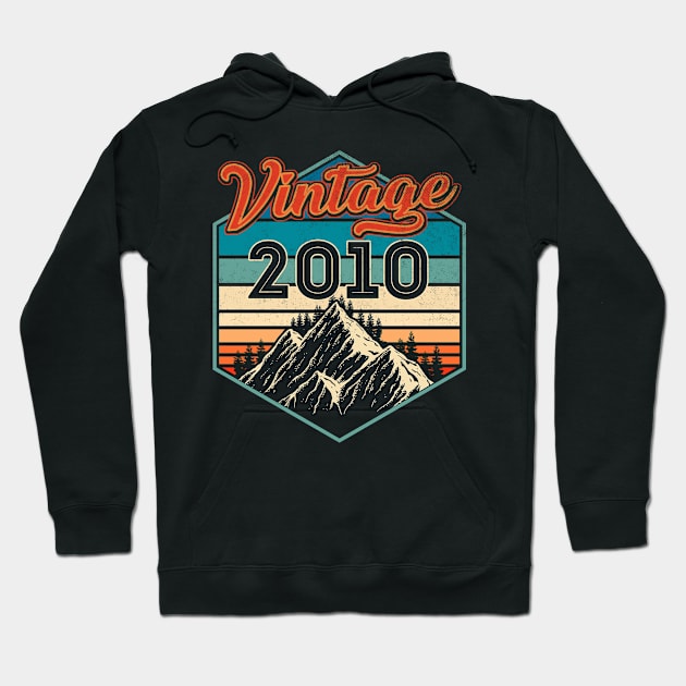 12 Year Old 12 Birthday Gifts Vintage 2010 Retro Sunset Hoodie by carpenterfry